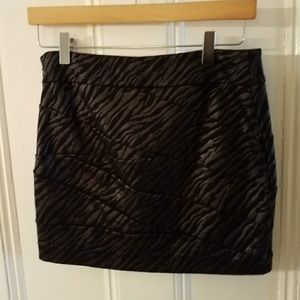 Express Metallic Zebra Stripe skirt